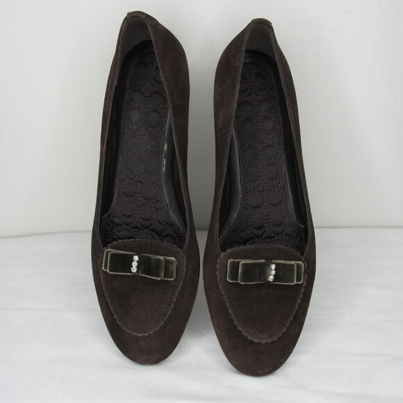 Coach LIDIA Brown Suede Loafers Women's 7 - Picture 5 of 9
